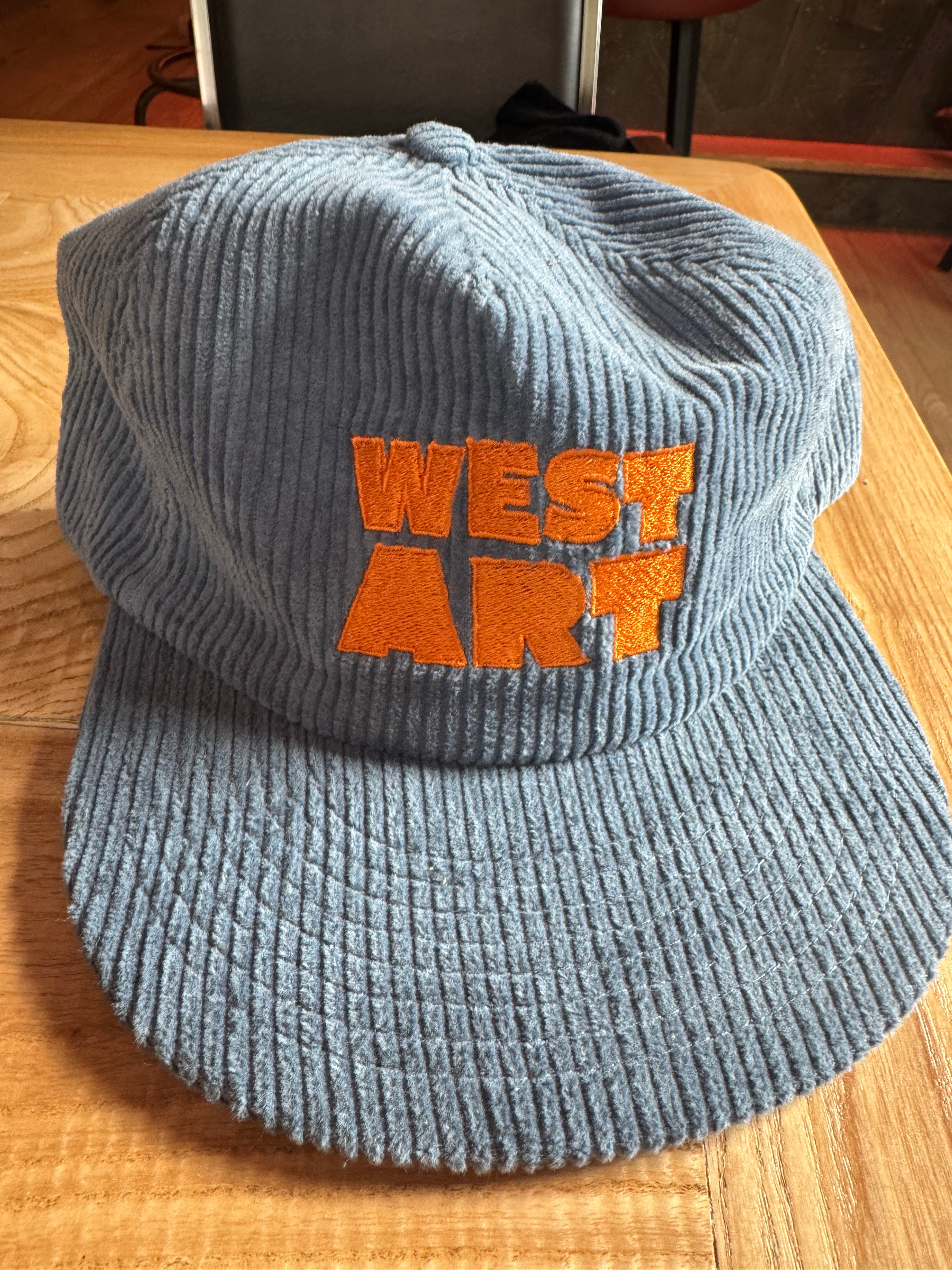 Corduroy Cap – Slate Blue & Orange
