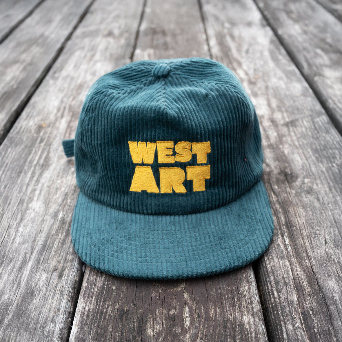Corduroy Cap – Forest Green & Gold